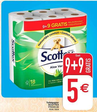 Cora Toiletpapier scottex aanbieding