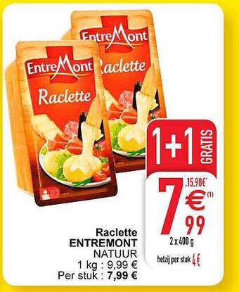 Cora Raclette entremont aanbieding