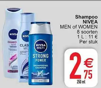 Cora Shampoo nivea men of women aanbieding