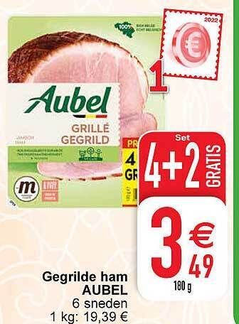 Cora Gegrilde ham aubel aanbieding