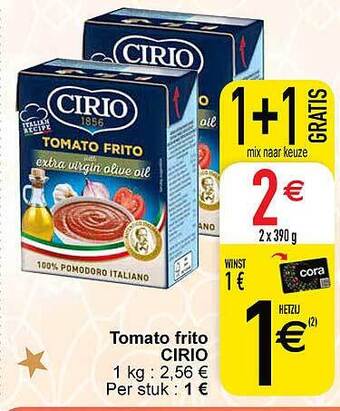 Cora Tomato frito cirio aanbieding