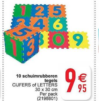 Cora 10 schuimrubberen tegels aanbieding