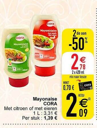 Cora Mayonaise aanbieding