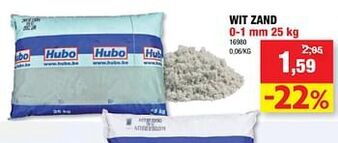 Hubo Wit zand 25kg aanbieding