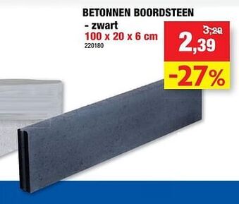 Hubo Betonnen boordsteen zwart aanbieding