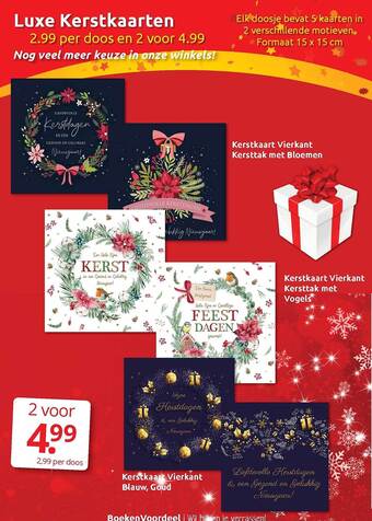 Boekenvoordeel Luxe kerstkaarten aanbieding