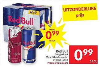 Intermarché Red bull energiedrank aanbieding