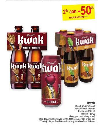 Intermarché Kwak blond, amber of rood aanbieding