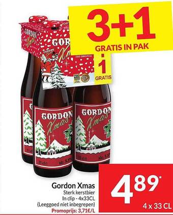 Intermarché Gordon xmas sterk kerstbier aanbieding