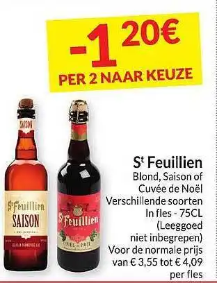 St feuillien blond, saison of cuvée de noёl