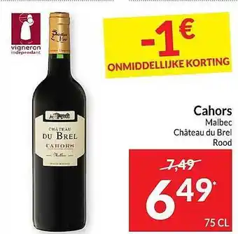 Intermarché Cahors malbec château du brel aanbieding