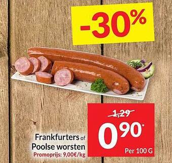 Intermarché Frankfurters of poolse worsten aanbieding