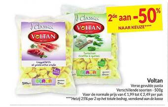 Intermarché Voltan verse gevulde pasta aanbieding