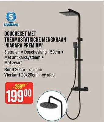 HandyHome Doucheset met thermostatische mengkraan niagara premium aanbieding