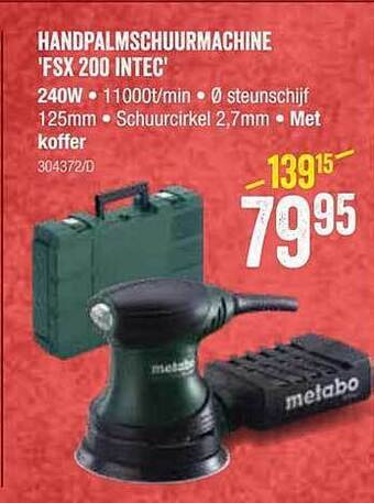 Handpalmschuurmachine fsx 200 intec