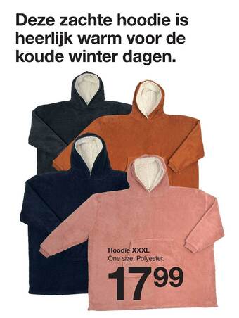 Zeeman Hoodie xxxl aanbieding
