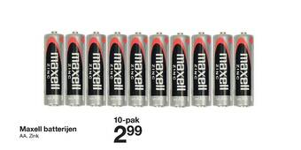 Zeeman Maxell batterijen aanbieding