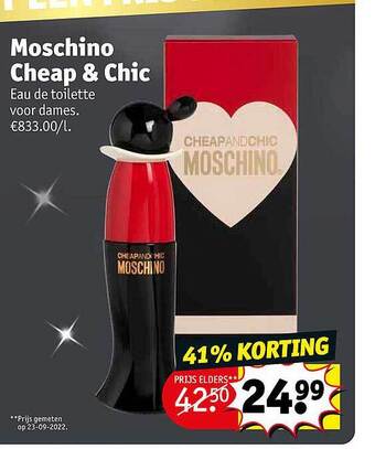 Kruidvat Moschino cheap & chic eau de toilette voor dames aanbieding