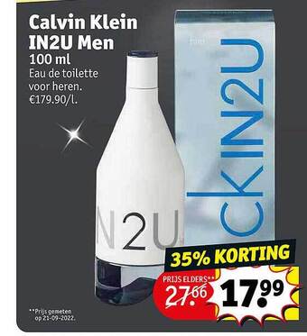 Kruidvat Calvin klein in2u men eau de toilette voor heren aanbieding