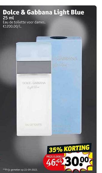 Kruidvat Dolce & gabbana light blue eau de toilette voor dames aanbieding