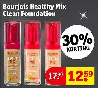 Kruidvat Bourjois healthy mix clean foundation aanbieding