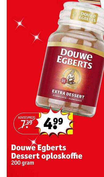 Kruidvat Douwe egberts dessert oploskoffie aanbieding