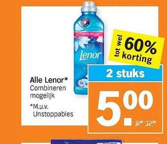 Albert Heijn Alle Lenor aanbieding