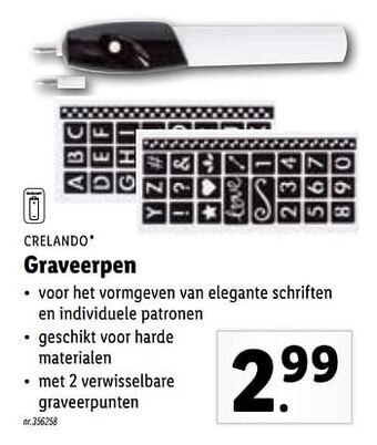 Lidl Graveerpen aanbieding