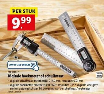 Lidl Digitale hoekmeter of schuifmaat aanbieding