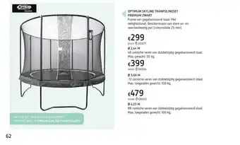 Dreamland Optimum Skyline Trampolineset Premium Zwart aanbieding