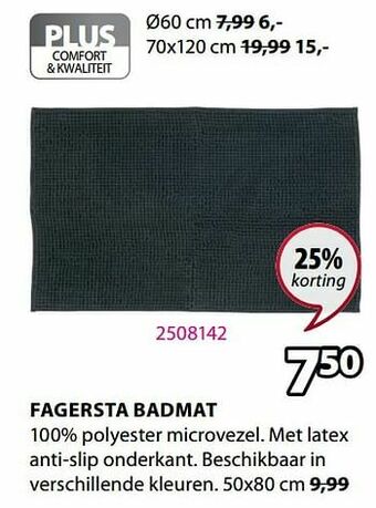 Jysk Fagersta badmat aanbieding