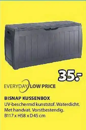 Jysk Everyday Low Price Bisnap Kussenbox b117xh58xd45 cm aanbieding