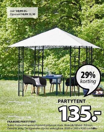 Jysk Faaborg Partytent aanbieding