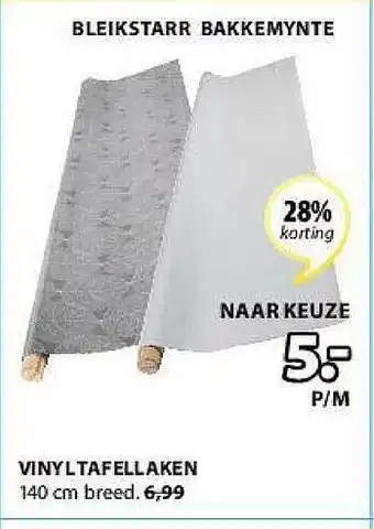 Jysk Vinyl Tafellaken 140 Cm aanbieding