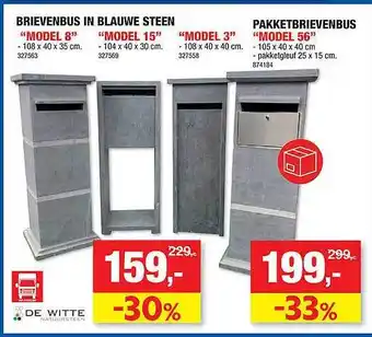 Hubo Brievenbus In Blauwe Steen, Pakketbrievenbus aanbieding