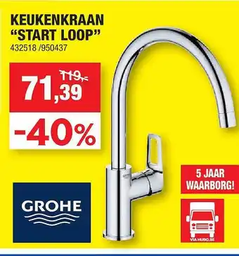 Hubo Keukenkraan "start Loop" Grohe aanbieding