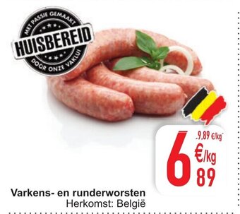 Cora Varkens- en runderworsten aanbieding