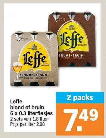 Albert Heijn Leffe blond of bruin aanbieding