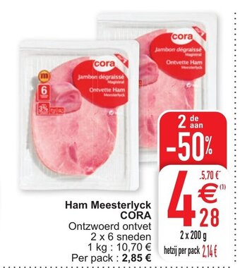 Cora Ham Meesterlyck aanbieding