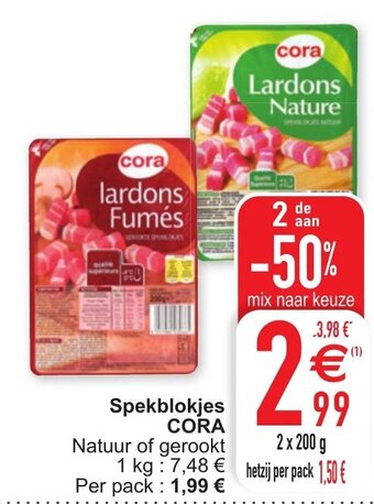 Cora Spekblokjes aanbieding