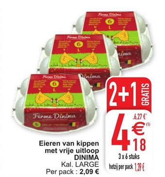 Cora Dinima Eieren van kippen met vrije uitloop aanbieding