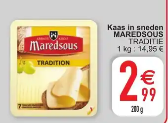 Cora Maredsous Kaas in sneden aanbieding