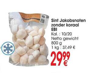Cora Sint jakobsnoten zonder koraal ebi aanbieding