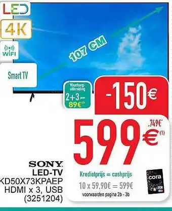 Cora Sony ledtv aanbieding