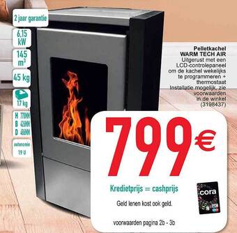 Pelletkachel warm tech air