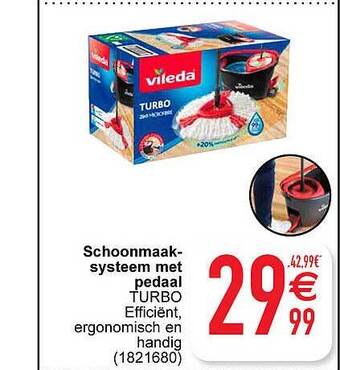 Cora Schoonmaaksysteem met pedaal turbo aanbieding