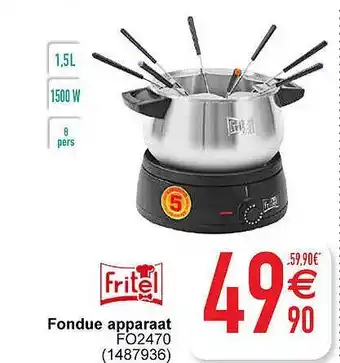 Cora Fritel fondue apparaat aanbieding