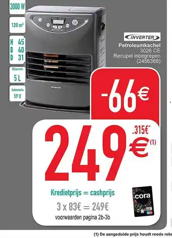Cora Petroleumkachel aanbieding