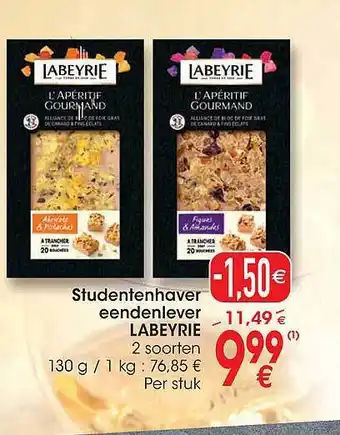 Cora Studentenhaver eendenlever labeyrie aanbieding