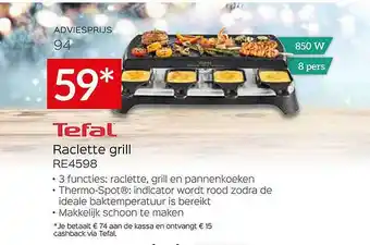 Selexion Tefal raclette grill aanbieding
